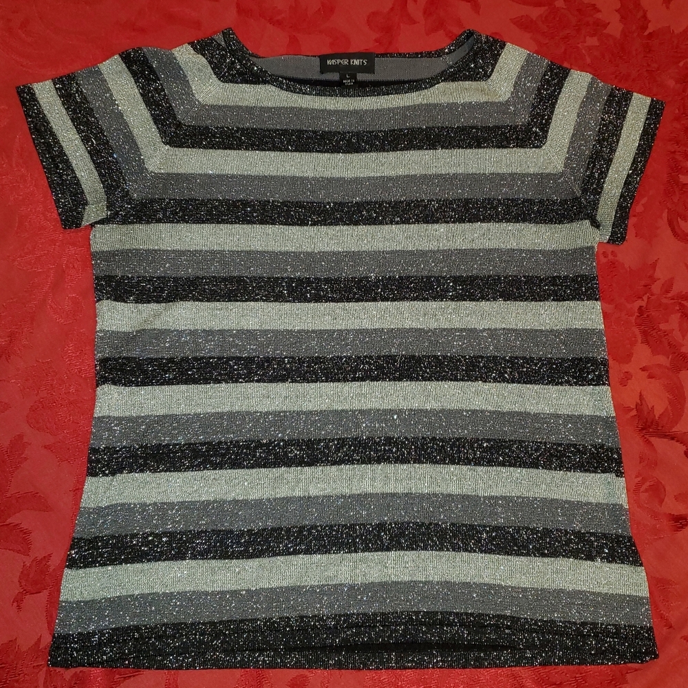 Gray Women's Top Kasper Size L